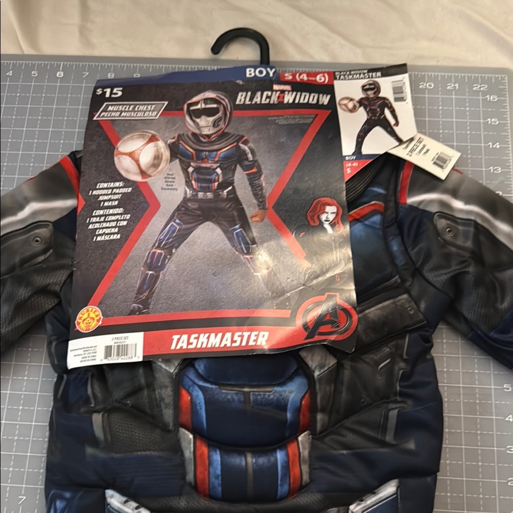 Marvel Disney black widow taskmaster rubies costume boy small (4-6)